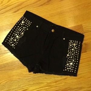 studded shorts